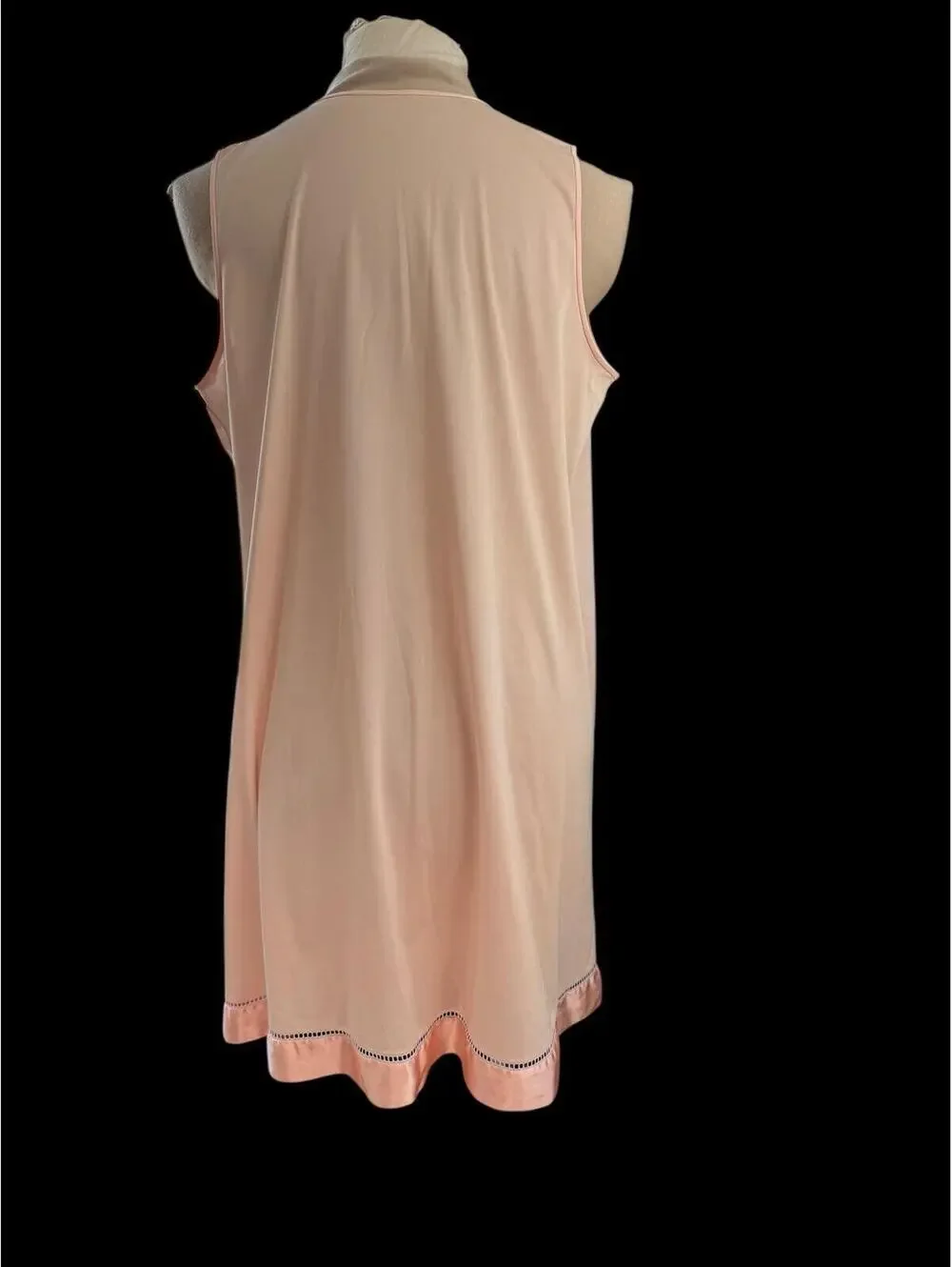 Vintage Gossard Artemis Nightgown Robe Set, Peach Satin Nylon, 1970s